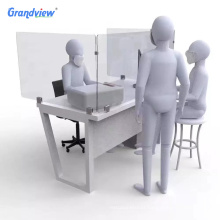 acrylic transparent isolation board desk screen partitions sneeze guard with legs